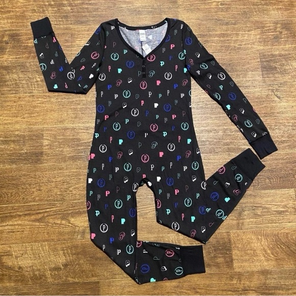 VS PINK NWT LARGE VINTAGE MONOGRAM ONESIE